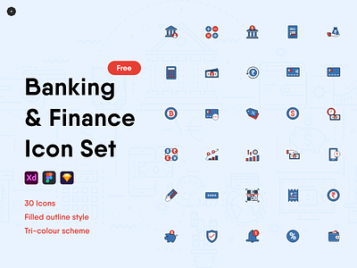 Free Icon Set - Banking, Finance, Payments, Fintech, Money