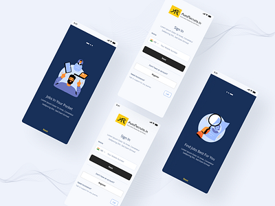 Auto Recruits Mobile App - Discover & Apply Jobs Easily app app design hiring app job app job app onboarding job board job finder job platform jobs app mobile mobile app onboarding onboarding screens