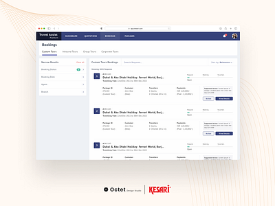 Travel Assist Platform - Custom Tour Packages, Bookings agent booking booking booking platform booking web ui holiday holiday booking tour booking travel travel agency ui ui ux web design web platform web ui