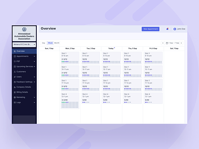 Appointments Overview Dashboard for Service Booking Platform appointment appointment booking appointment listing appointment management appointment scheduling dashboard dashboard design dashboard ui interaction design service appointments service booking service scheduling ui ui design ui ux ux design