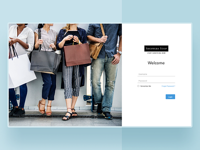Login Screen for Fashion, Apparel Brand Orders Management App