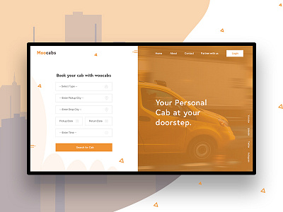 MooCab | Website Design Concept application design clean design ui ui ux website design