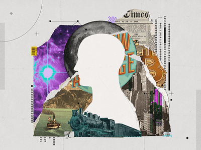 The New Average — Collage branding collage graphic design illustration
