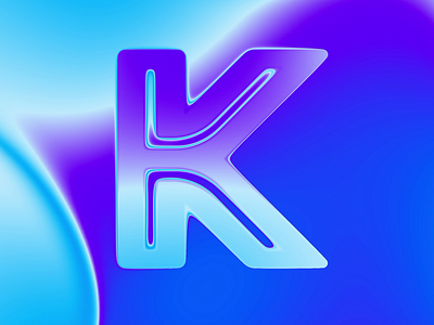 K colors gradient graphic design letter design