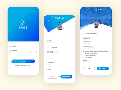 Reams App UI Project