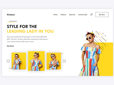 Khaleesi Clothing Landing Page ui brand branding design dress dribble fashion design flat design graphic design illustration landing page ui minimal mockup modern design motion graphics ui user experience user interface ux wireframe