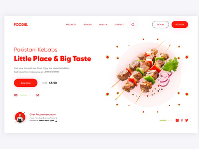 Foodie Landing Page ui