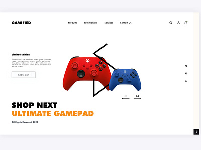 Gamepad Landing Page UI