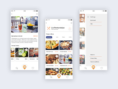 Restaurants Near You Shot2 detail page filters mobile app restaurant app settings page