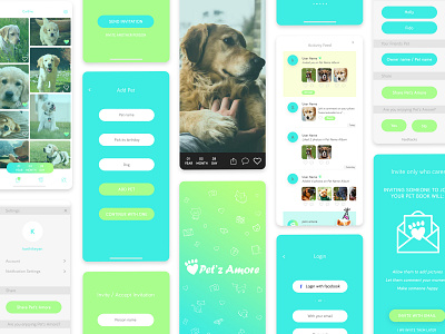 PetBook android app branding feed gallery invites iosapp login page mockups pet petbook photoshop template portfolio design psd design sketchapp splashscreen ui uidesigner uidesigns