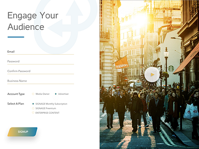 Digital Advertising Signup app branding dashboard design design email signup interaction interface landing page login page mockup psd signup signup form signup page signup screen sketch ui ui design
