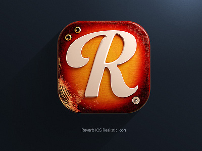 Reverb.com 3D IOS Icon 3d 3d icon 3dsmax apple guitar ios iphone itunes les paul music vray