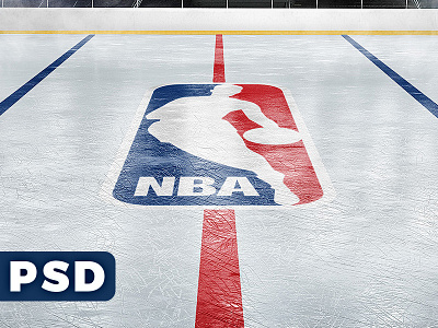 Ice Hockey Rink Logo Mockup