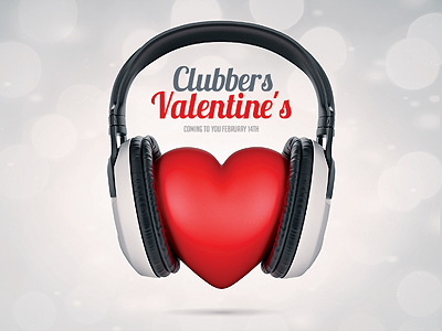 Clubbers Valentine 3d clubbers dj headphone heart love nightclub party valentine vray