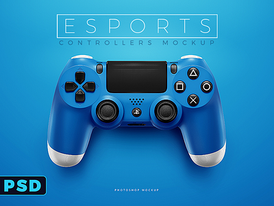 Playstation 4 Dualshock PSD Photoshop Mockup Template