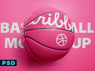 Basketball Ball photoshop Template Mockup