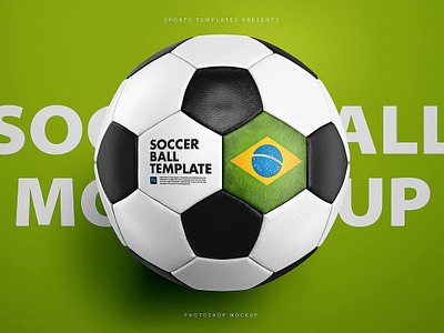 Download Soccer Ball football Mockup Template by Ali Rahmoun on ...