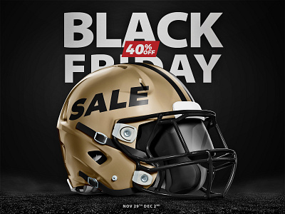 Our Black Friday sale is now live 3d black friday concept design discount free helmet helmet design nfl promo psd sports template