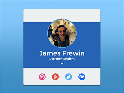 Profile Card app card flat networks page profile social