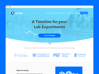 Labstep - Landing Page landing page startup web website