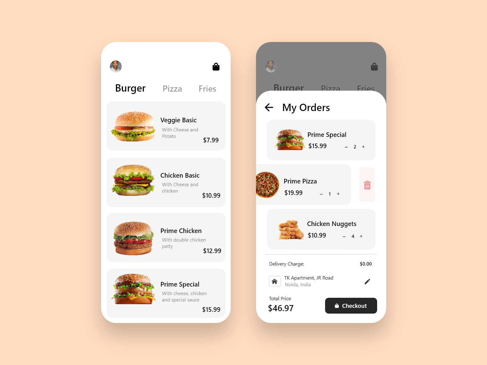 Food Ordering App Ui By Akash Kumar Mohapatra On Dribbble