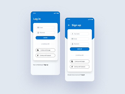 Login - Sign up mobile app design by Mon Quindoza on Dribbble
