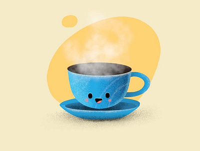 The tea cup art art wallpaper creative cup cute cute art design illustration series tea