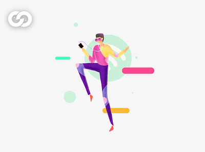 Spotify music 2020 app art artist background color creative design illustration logo music trend trendy ui vector