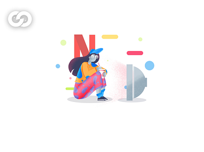 Netflix and chill 2020 app art background character color creative design illustration illustrator trend vector