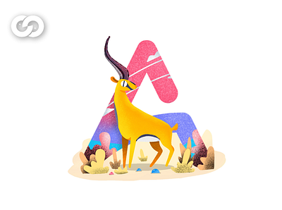 "A" Antelope 2020 antelope art artist best color creative design illustration illustrator trend vector