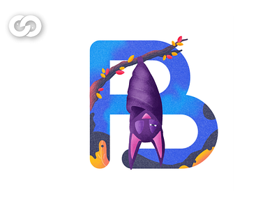 Letter “B” Bat 2020 alphabet art artist best color design illustration illustrator letter series trend vector