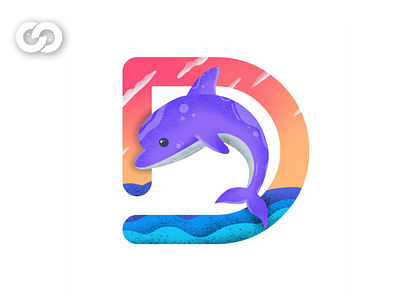 Letter "D" 2020 animal artist best color creative design dolphin drawing illustration illustrator letter trend vector