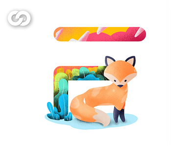 Letter "F" Fox 2020 alphabet animal art artist color cute design fox illustration illustrator letter trend vector