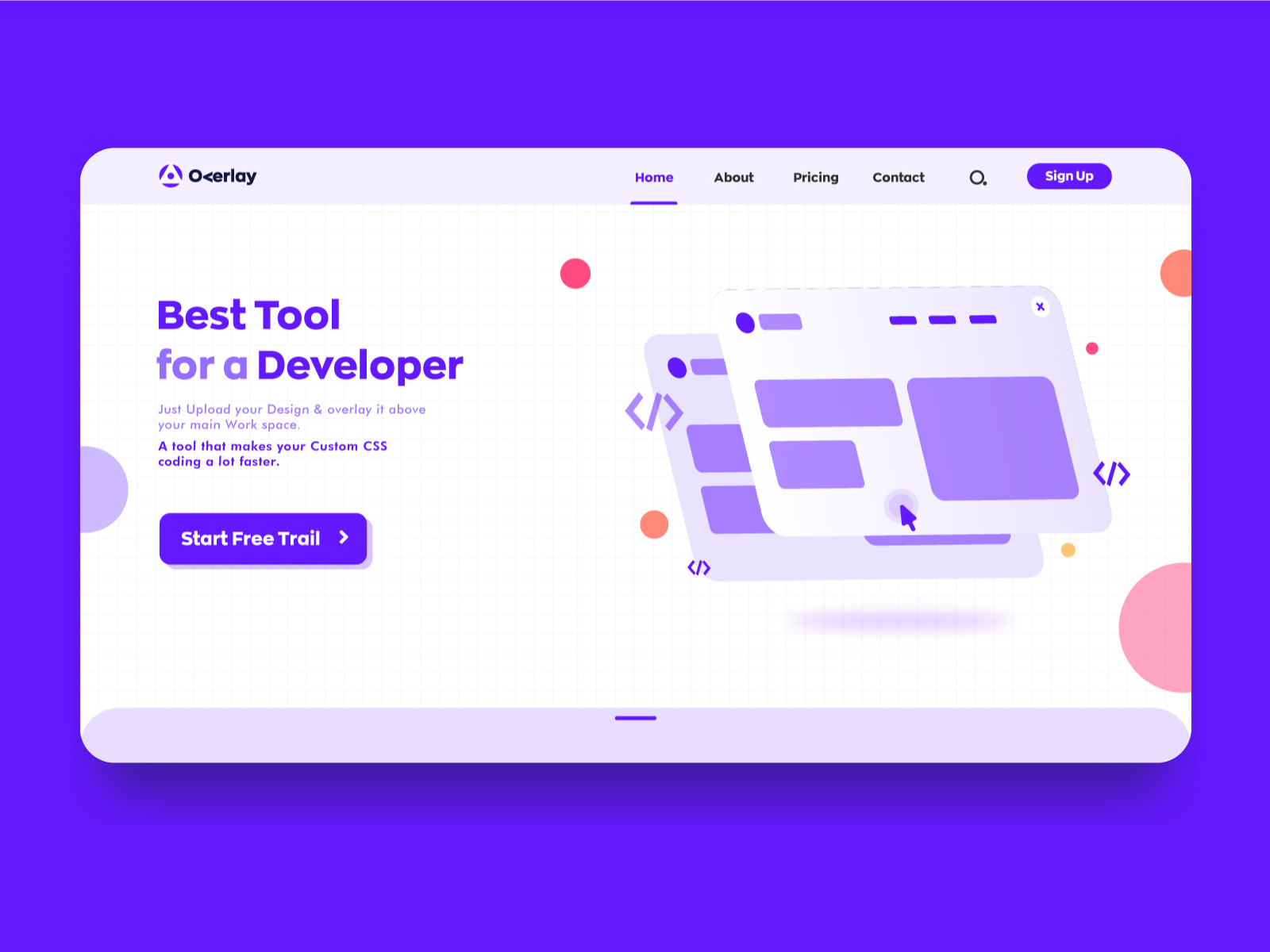 Overlay Website UI Design by Creative Cage 👌 on Dribbble