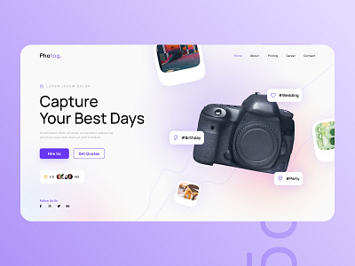 Photog UI Design 2022 art branding figma trend ui ui ux ux web design website