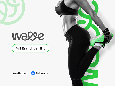 Wave Brand Identiy brand branding fitness gym illustrator logo logo design trend ui vector women