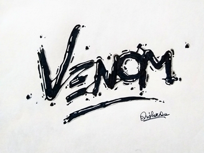 Splash Typo typography black venom splash