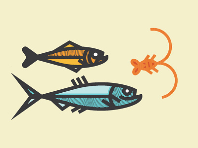 Fish Practice crill eat fish food chain illustration illustrator krill