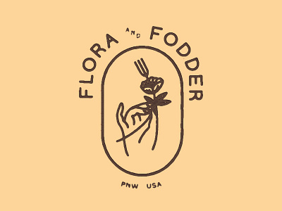 Flora & Fodder blog flora flower food hand lady logo rose