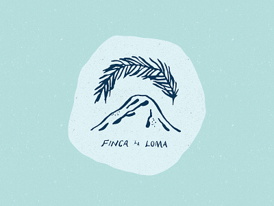 Finca La Loma brand comares fronds hand drawn type hill identity logo malaga minimal mountain palm spain