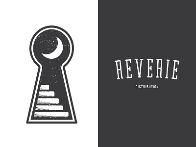 Reverie (V1) brand distribution identity illustration key key hole logo moon