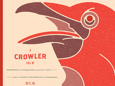 "Crow"ler beer bird can craft beer crowler illustration label packaging