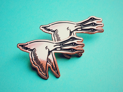 Lost Lust Supply Pin bird geese illustration lapel pin pin