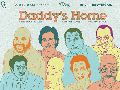Daddy's Home aluminum beer brewery can craft beer illustration richmond rva