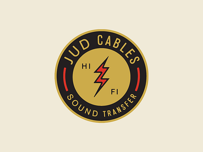 Jud Cables bolt branding cables hifi illustration lightning lightning bolt logo sound