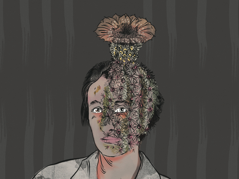 Coalesce Dark ipad pro apple pencil procreate botanical flower cactus illustration label craft beer beer