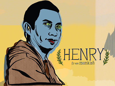 Henry beer brewery craft beer illustration monkish portrait