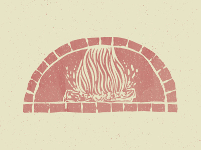 Wood Fired cooking fire food icon illustration logo oven pizza oven wood