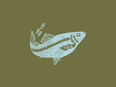 Alewife alewife east coast fish illustration logo richmond rva seafood virginia water woodcut