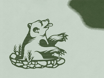 Bear Hole bear illustration logo logomark mark true grit texture wild woods zine machine